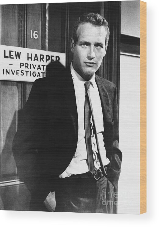 People Wood Print featuring the photograph Paul Newman Close by Bettmann