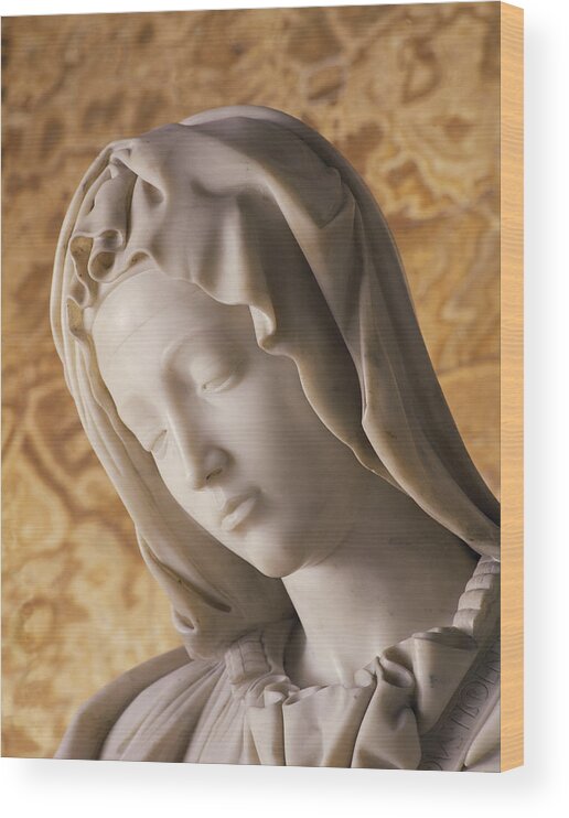 Pieta Wood Print featuring the photograph Pieta Christian Art by Michelangelo Buonarroti