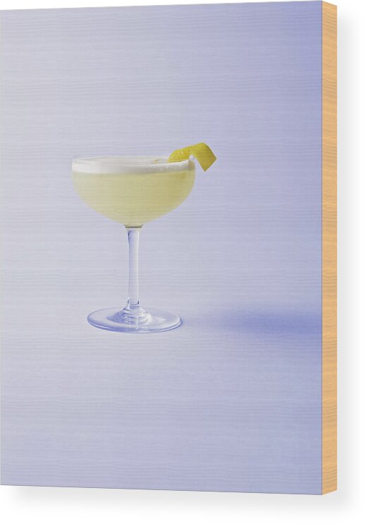 Martini Glass Wood Print featuring the photograph Pisco Sour by Mark Lund