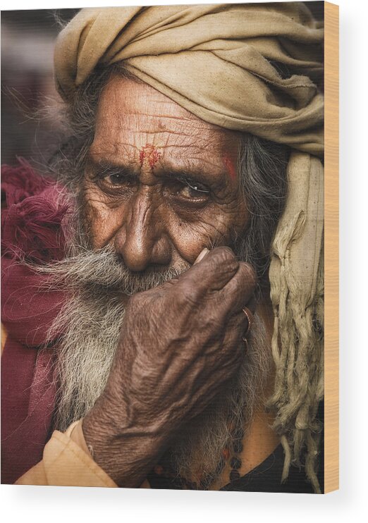 India Wood Print featuring the photograph Red And Yellow by Nadav Jonas