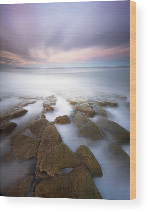 Scenics Wood Print featuring the photograph Rocky Shoreline by Mark Southgate