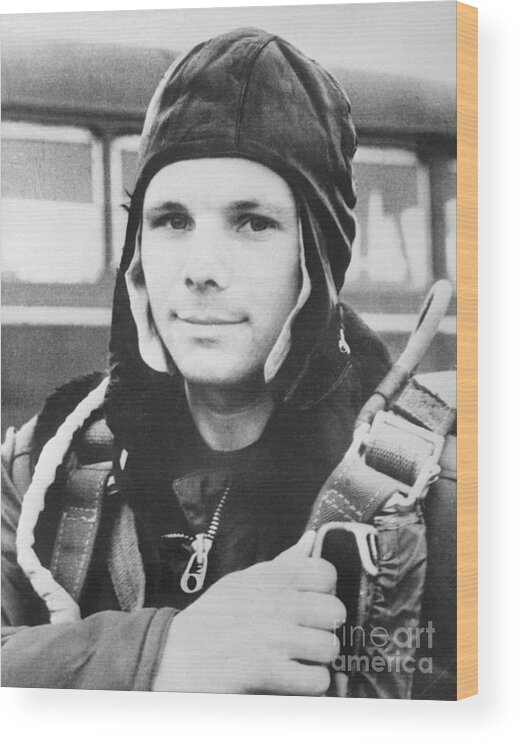 People Wood Print featuring the photograph Russian Cosmonaut Yuri Gagarin by Bettmann