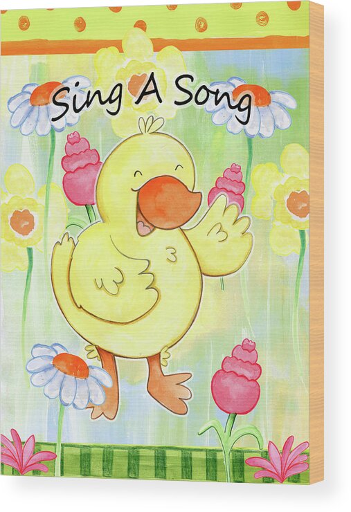 Sing Your Own Song Wood Print featuring the mixed media Sing Your Own Song by Valarie Wade