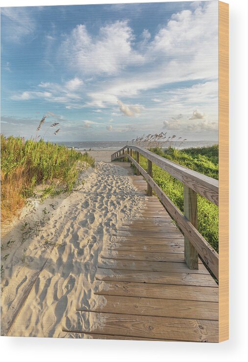 Sullivan's Island Wood Print featuring the photograph Sullivan's Island Station 18 Fall Day by Donnie Whitaker