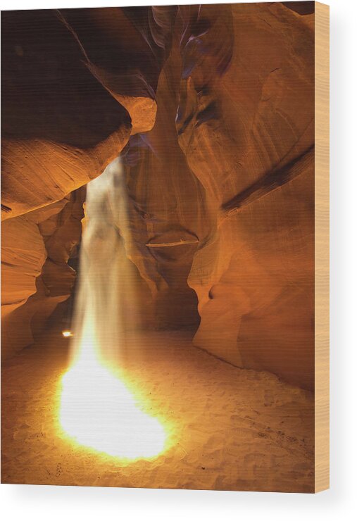 Antelope Canyon Wood Print featuring the photograph Sunbeam by Davorlovincic