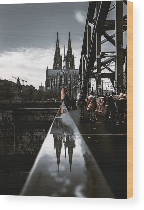Germany Wood Print featuring the photograph The Cologne Cathedral by Massimiliano Coniglio