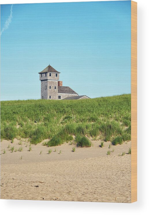Old Harbor Life Saving Station Wood Print featuring the photograph The Old Harbor Life Saving Station - Race Point Beach by Brendan Reals