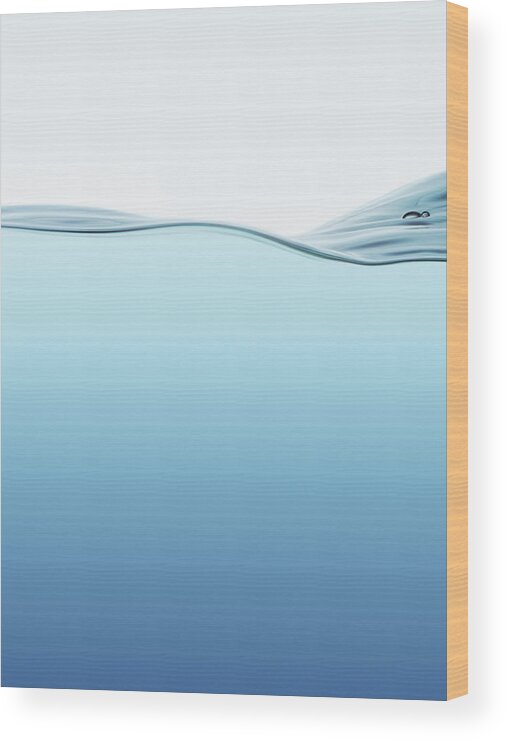 Spray Wood Print featuring the photograph Water Surface With Waves by Kedsanee