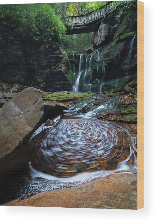 Blackwater Falls Wood Print featuring the photograph West Virginia Water Magic by Larry Marshall