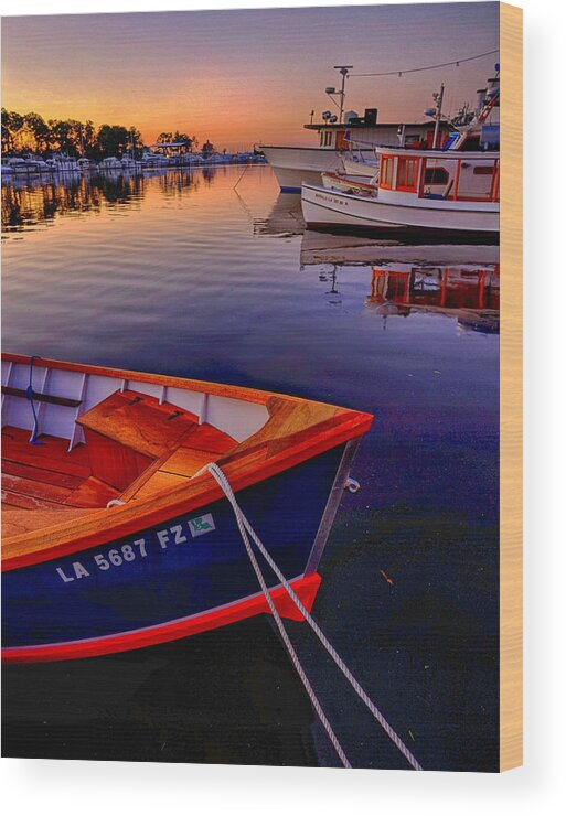 Boat Wood Print featuring the photograph Wooden Boats by Tom Gresham