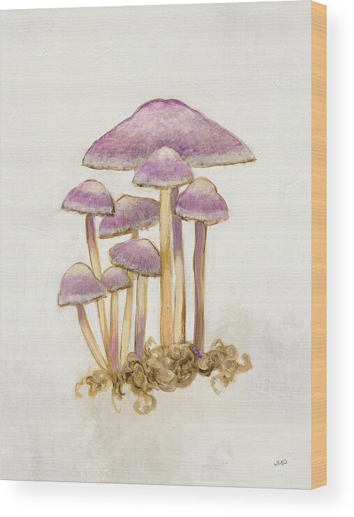 Brown Wood Print featuring the painting Woodland Mushroom IIi by Julia Purinton