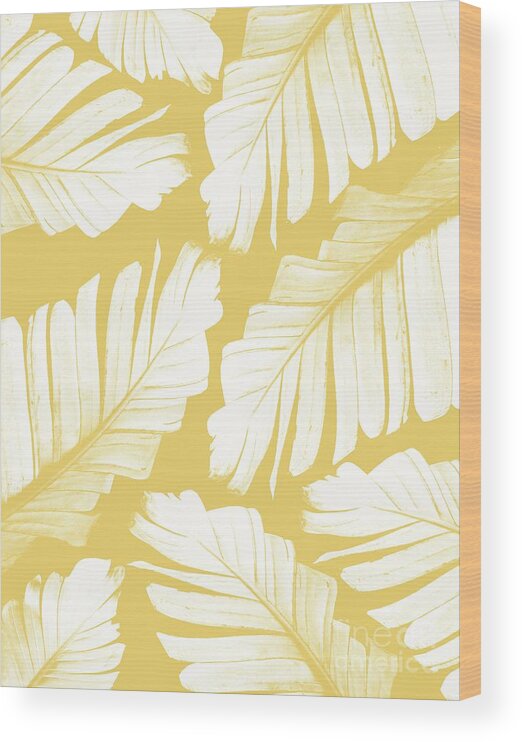 Photography Wood Print featuring the mixed media Yellow Banana Leaves Dream #1 #tropical #decor #art by Anitas and Bellas Art