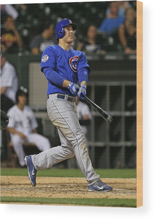 American League Baseball Wood Print featuring the photograph Anthony Rizzo #1 by Jonathan Daniel