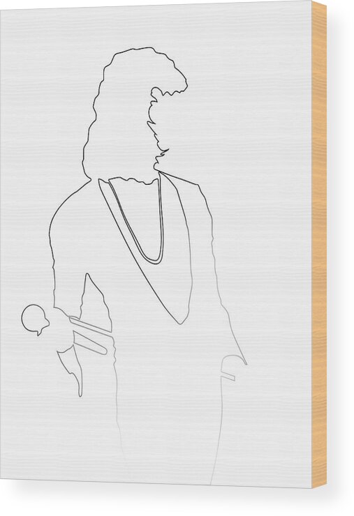 Freddie Mercury Wood Print featuring the digital art Freddie Mercury #1 by Naxart Studio