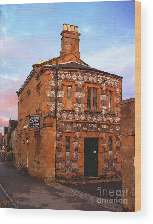 Cotswolds Wood Print featuring the photograph A Book Shop in Stow by Brian Watt