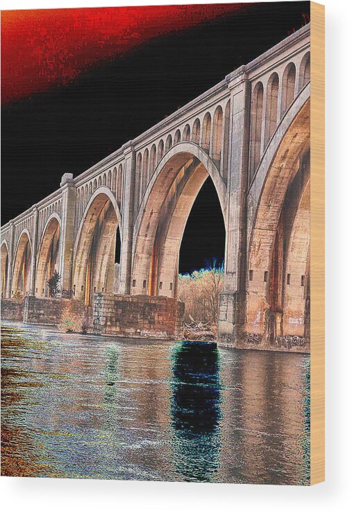  Wood Print featuring the photograph A-Line bridge by Stephen Dorton