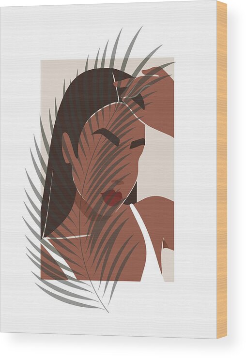 Fine Line Abstract Art Boho Head Of Flower Print Botanical Print Afro  American Woman Portrait Art Tote Bag by Mounir Khalfouf - Pixels