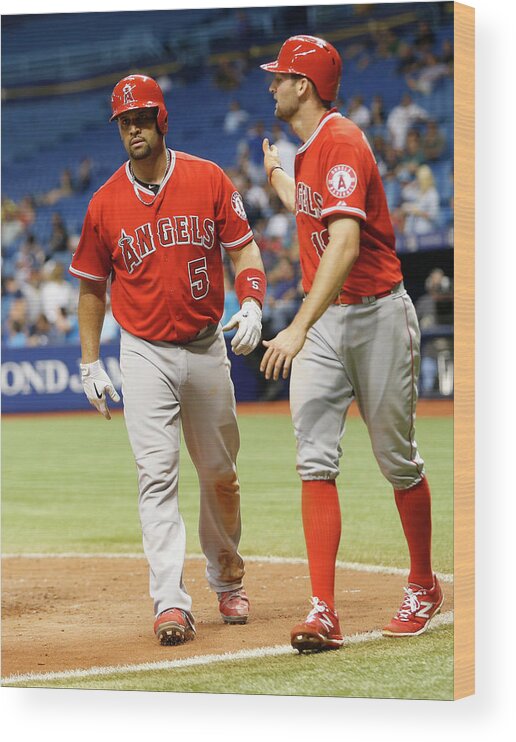 Ninth Inning Wood Print featuring the photograph Albert Pujols by Brian Blanco