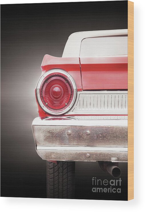 Falcon Wood Print featuring the photograph American classic car Falcon Futura 1964 convertible by Beate Gube