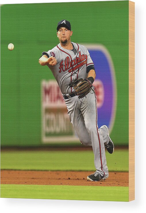 American League Baseball Wood Print featuring the photograph Andrelton Simmons by Mike Ehrmann