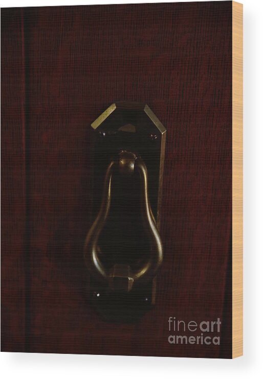 Door Knocker Wood Print featuring the photograph Anyone Home? by Kae Cheatham