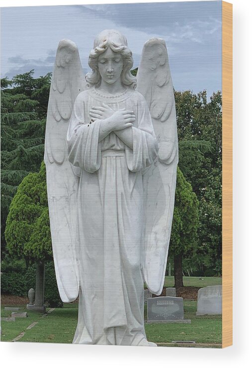 Angel Wood Print featuring the photograph At Peace by Lee Darnell