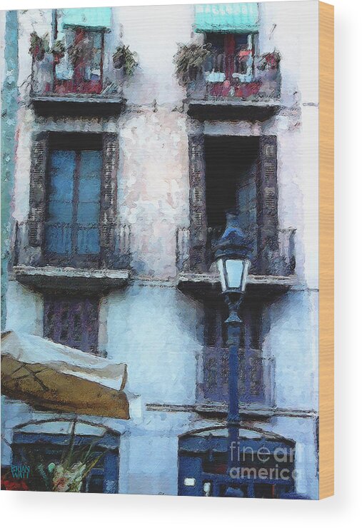 Barcelona Wood Print featuring the photograph Barcelona Balconies by Brian Watt