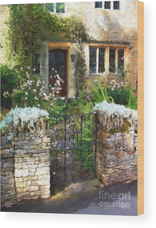Bourton-on-the-water Wood Print featuring the photograph Bourton Front Gate by Brian Watt