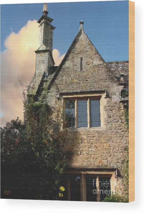 Bourton-on-the-water Wood Print featuring the photograph Bourton Sunset by Brian Watt