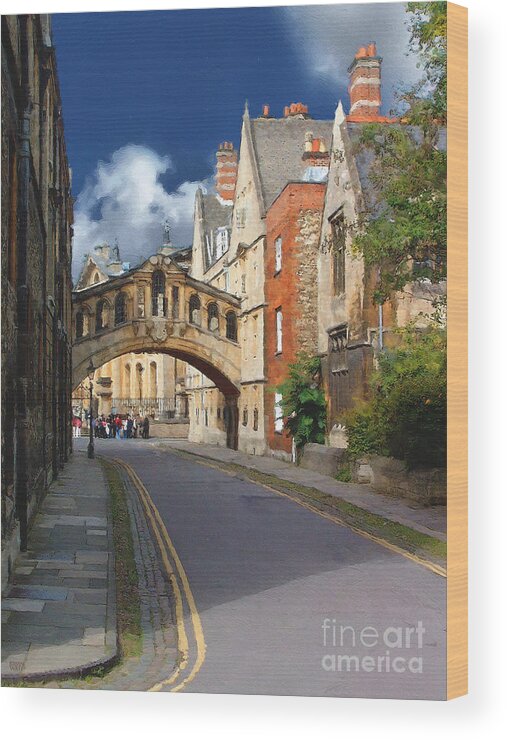 Oxford Wood Print featuring the photograph Bridge of Sighs Oxford University by Brian Watt