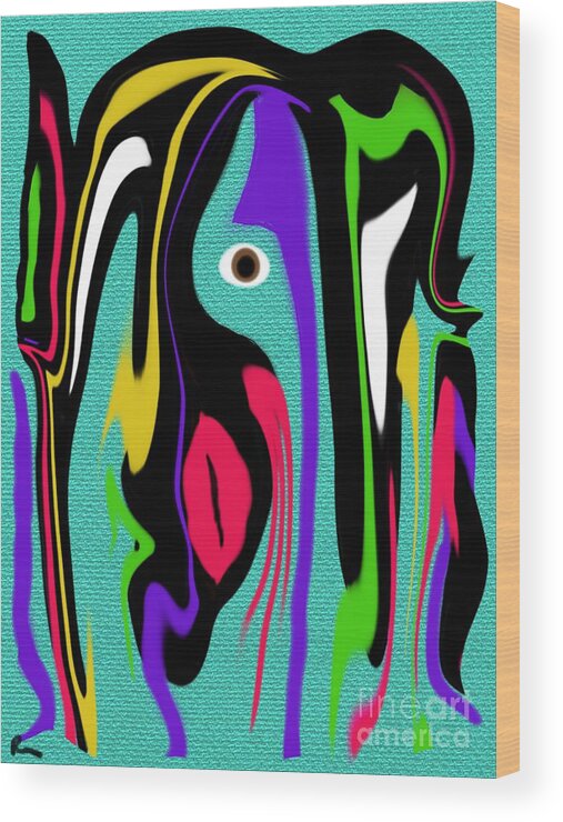 Abstract Art Wood Print featuring the digital art Bright and beautiful abstract design by Elaine Hayward