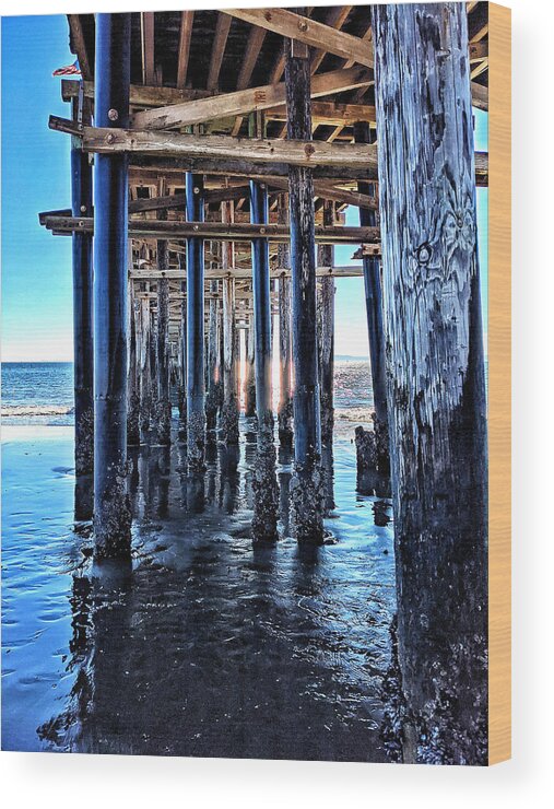 Pier Wood Print featuring the photograph California Pier by David Zumsteg