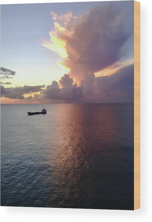  Wood Print featuring the photograph Caribbean Sea Phenomenon 3 by Judy Frisk