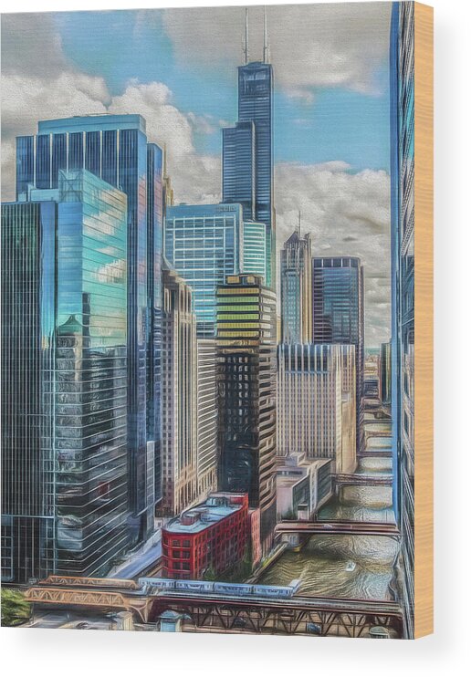 Architecture Wood Print featuring the photograph Chicago Skyline by Kevin Lane