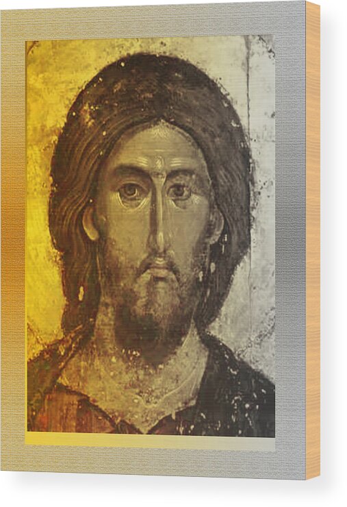 Christ Pantocator Wood Print featuring the digital art Christ Pantocrator by Asok Mukhopadhyay