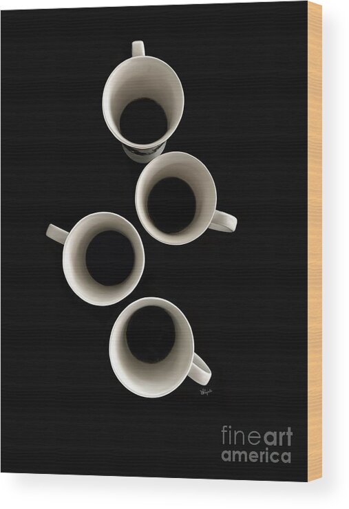Cups Wood Print featuring the photograph Coffee Time 1 by Diana Rajala