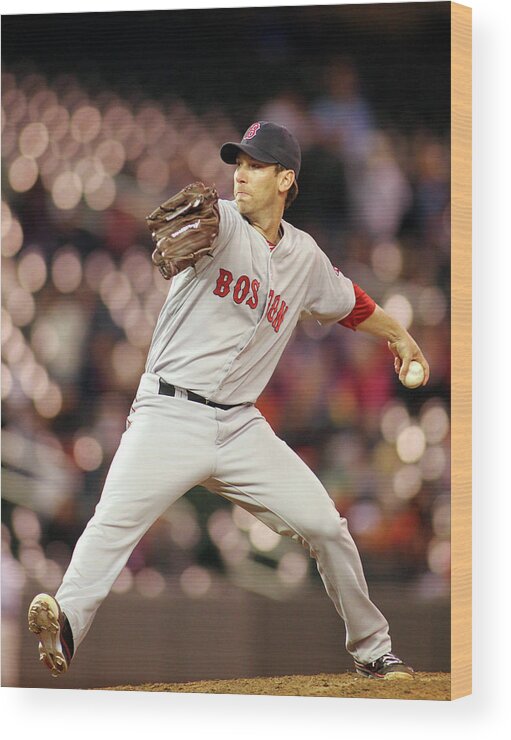 American League Baseball Wood Print featuring the photograph Craig Breslow by Andy King