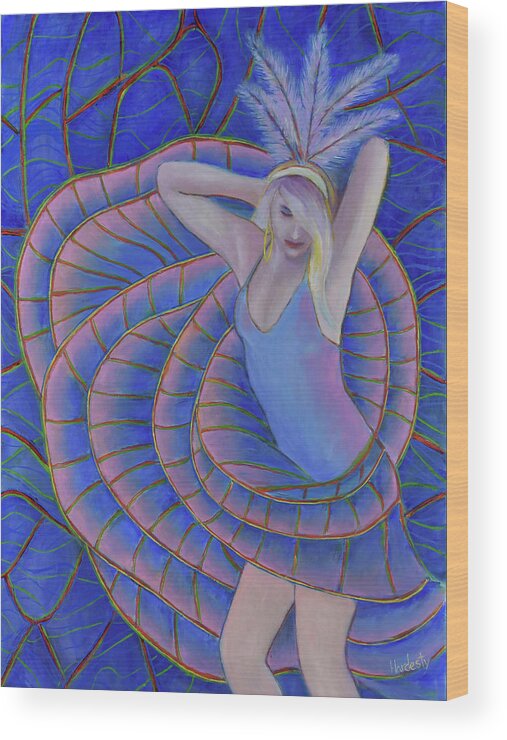 Dancer Wood Print featuring the painting Dancer by David Hardesty