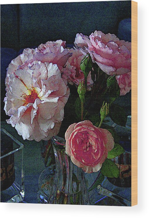 Rose Wood Print featuring the photograph Deirdre's Roses by Corinne Carroll