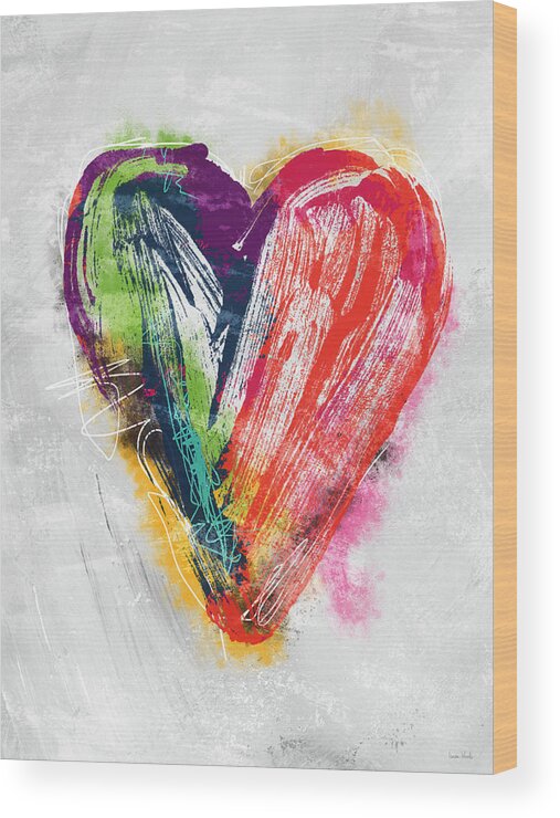Pink Heart Love- Art by Linda Woods by Linda Woods