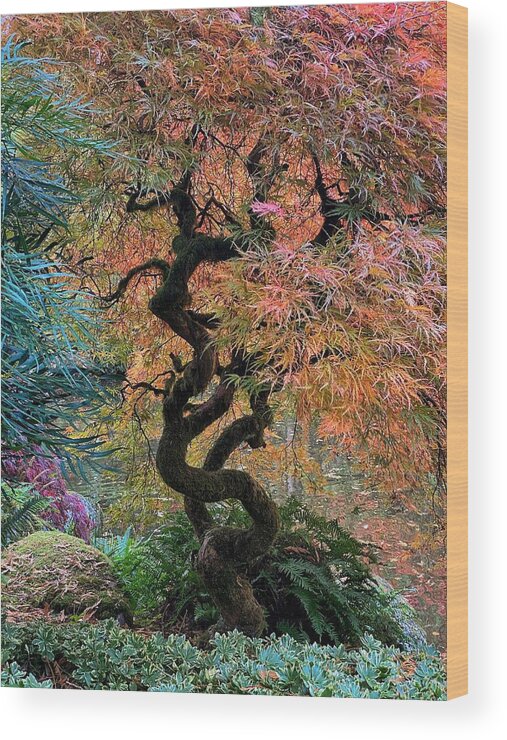 Autumn Wood Print featuring the photograph Fall Tranquility by Jerry Abbott