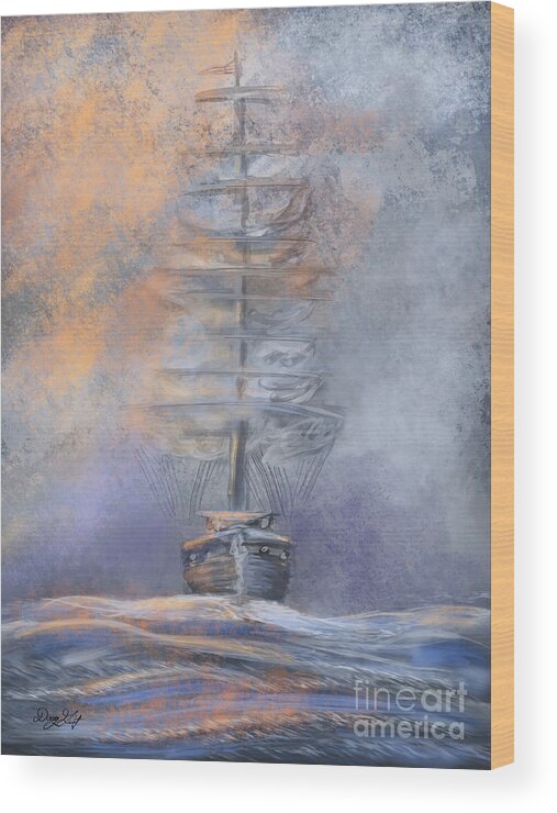 Ship Wood Print featuring the digital art Ghost Ship by Doug Gist