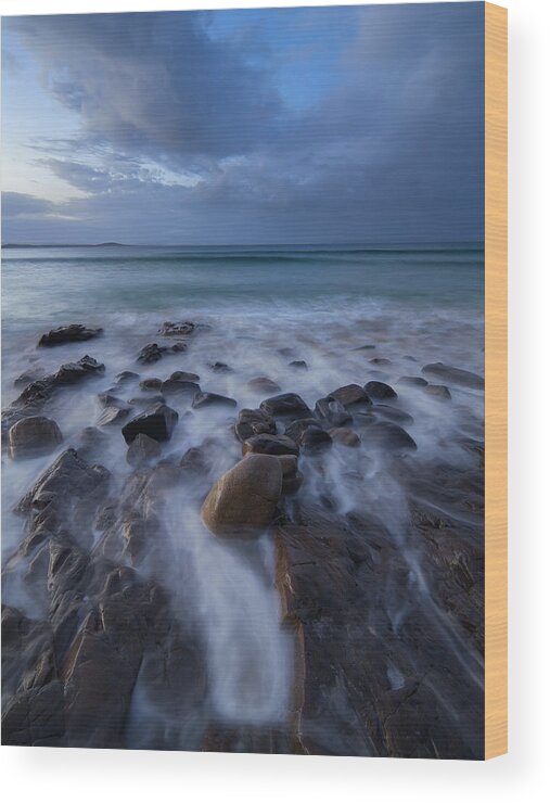 Sunset Wood Print featuring the photograph In Noosa by Nicolas Lombard