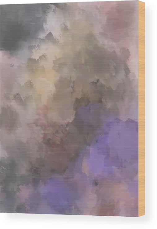  Wood Print featuring the digital art In The Clouds by Michelle Hoffmann