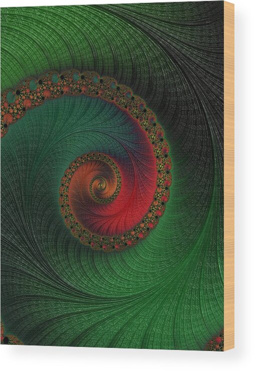 Fractal Wood Print featuring the digital art Infinity #7 by Mary Ann Benoit