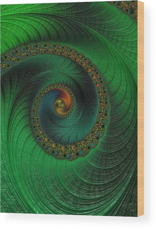 Fractal Wood Print featuring the digital art Infinity by Mary Ann Benoit