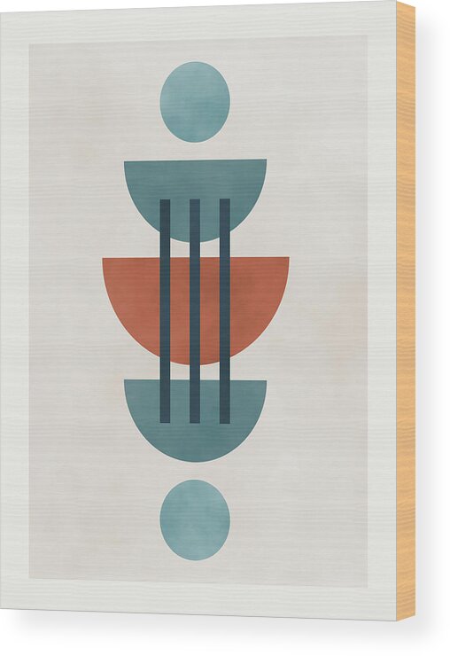 Abstract Wood Print featuring the digital art Inner Strength by Ink Well