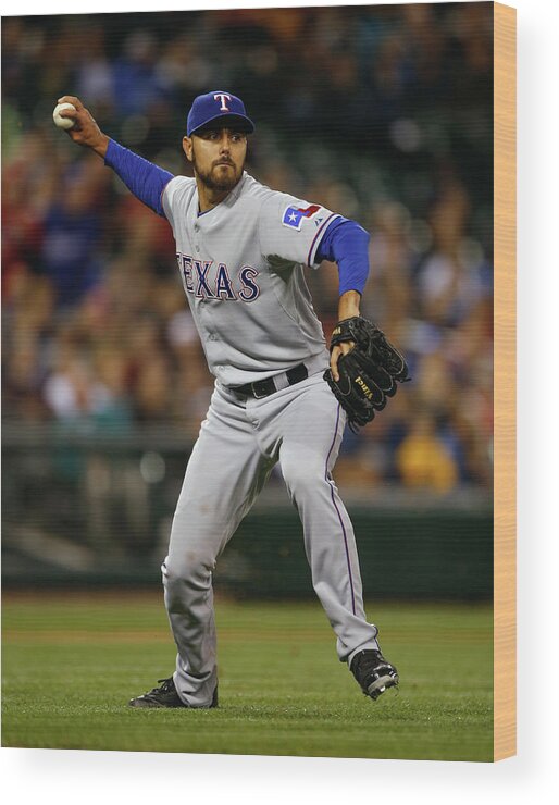 American League Baseball Wood Print featuring the photograph Joakim Soria by Otto Greule Jr