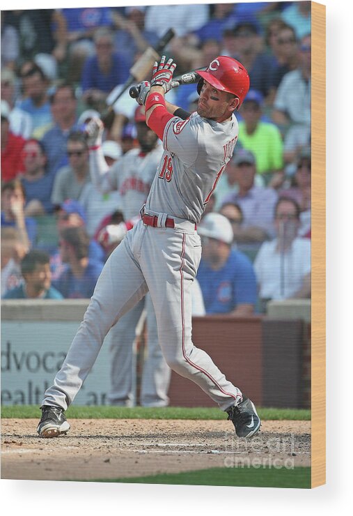 People Wood Print featuring the photograph Joey Votto by Jonathan Daniel