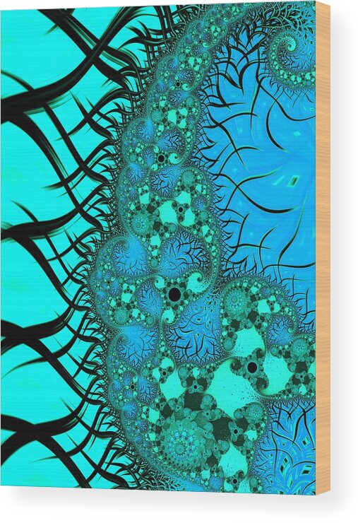 Fractal Wood Print featuring the digital art Let it Go #2 by Mary Ann Benoit